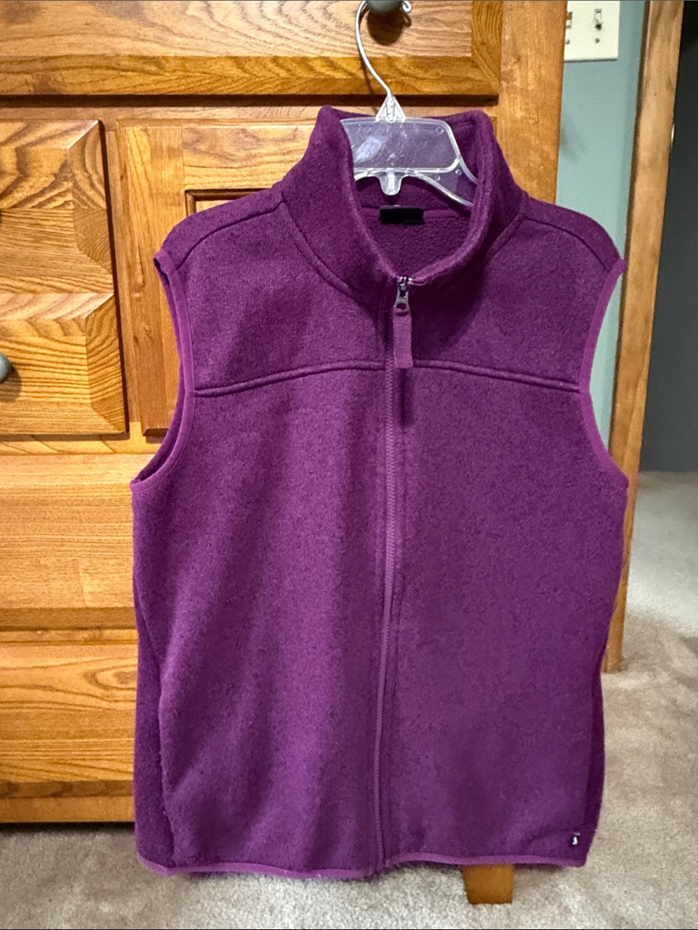 Eddie Bauer Deep Purple Fleece Vest - Sleeveless Zip